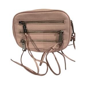 Rebecca Minkoff Soft Pink Pebbled Leather 3 zip Belt Bag